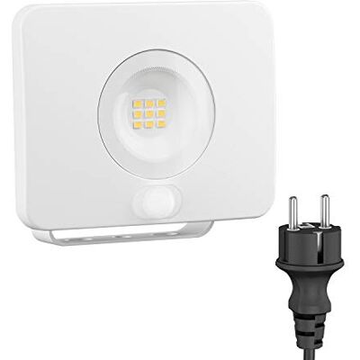ledscom.de Projecteur de jardin LED WEGA pour l'extérieur, IP44, détecteur de mouvement, fiche, 11,7 W, 951lm, blanc chaud ledscom.de Projecteur de jardin LED WEGA pour l'extérieur, IP44, détecteur de mouvement, fiche, 11,7 W, 951lm, blanc chaud