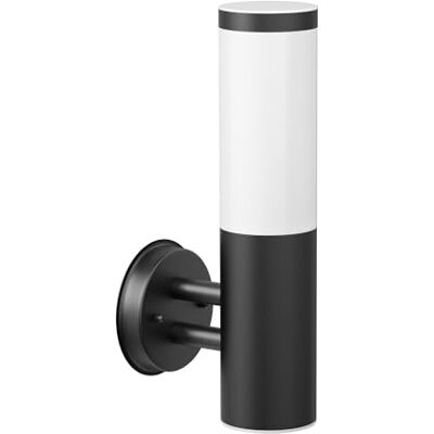 ledscom.de Applique murale PORU pour l'extérieur, IP44, acier inoxydable, noir mat, ronde, 1x E27 max. 40W ledscom.de Applique murale PORU pour l'extérieur, IP44, acier inoxydable, noir mat, ronde, 1x E27 max. 40W