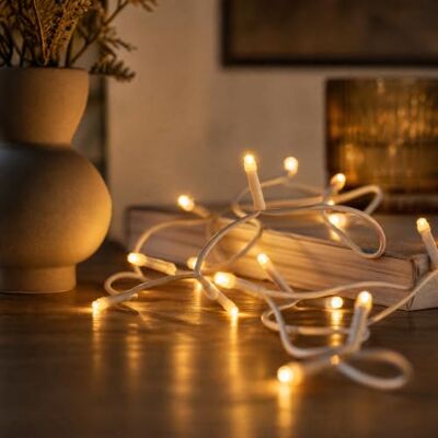 Hellum Guirlande lumineuse LED pour intérieur, câble blanc, 2,85 m, 20 LED Guirlande lumineuse d'intérieur petite avec fiche, mini guirlande lumineuse blanc chaud pour arche lumineuse Hellum Guirlande lumineuse LED pour intérieur, câble blanc, 2,85 m, 20 LED Guirlande lumineuse d'intérieur petite avec fiche, mini guirlande lumineuse blanc chaud pour arche lumineuse