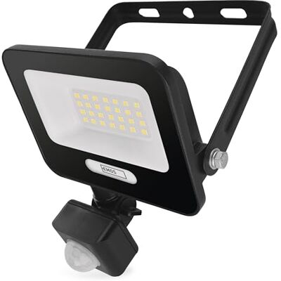 EMOS Projecteur LED en aluminium GLARO 20 W avec capteur Étanchéité IP54 pour pièces humides et extérieur Super lumineux 2 000 lm, blanc neutre 4 000 K, durée de vie 20 000 h Câble de EMOS Projecteur LED en aluminium GLARO 20 W avec capteur Étanchéité IP54 pour pièces humides et extérieur Super lumineux 2 000 lm, blanc neutre 4 000 K, durée de vie 20 000 h Câble de