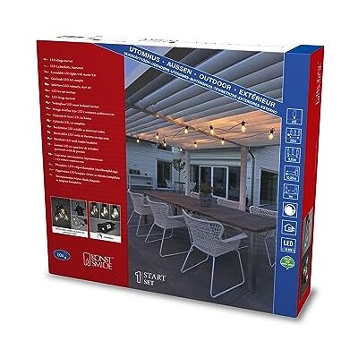 Konstsmide 4144-800 Kit de base pour guirlande de bière à LED avec variateur d'intensité, 10 diodes ambrées, 24 V, extérieur (IP44), 15 W, câble noir Konstsmide 4144-800 Kit de base pour guirlande de bière à LED avec variateur d'intensité, 10 diodes ambrées, 24 V, extérieur (IP44), 15 W, câble noir