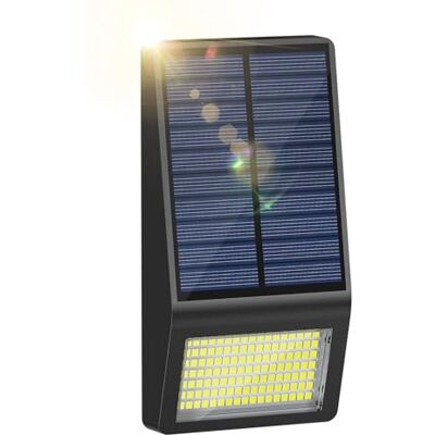 Smiling Shark WL-04 Lampe Solaire Extérieur, 119 LED Applique Murale Exterieur Solaire avec Détecteur Mouvement 160° Eclairage Étanche Lumiere Lampe Solaire pour Jardin Garage, Blanc Froid Smiling Shark WL-04 Lampe Solaire Extérieur, 119 LED Applique Murale Exterieur Solaire avec Détecteur Mouvement 160° Eclairage Étanche Lumiere Lampe Solaire pour Jardin Garage, Blanc Froid
