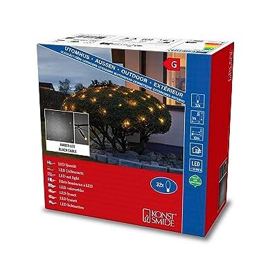 Konstsmide Secteur LED, 32 diodes ambrées, transformateur extérieur 24 V, câble noir 3748-800 Konstsmide Secteur LED, 32 diodes ambrées, transformateur extérieur 24 V, câble noir 3748-800