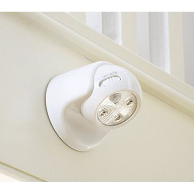 Auraglow Lampe de sécurité LED sans fil amovible avec détecteur de mouvement à piles (blanc, sans piles) Auraglow Lampe de sécurité LED sans fil amovible avec détecteur de mouvement à piles (blanc, sans piles)