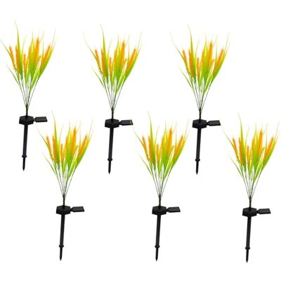 Lumisky Lot de 6 balises plantes solaires à piquer LED blanc chaud 6x FERNY H58cm Lumisky Lot de 6 balises plantes solaires à piquer LED blanc chaud 6x FERNY H58cm