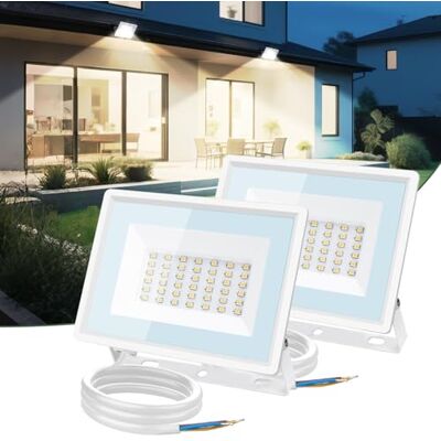 Aigostar Projecteur LED Extérieur 30W,2510lm,Blanc froid 6500K Spot LED Extérieur,IP65 Imperméable Lumière de Sécurité,Pour Jardin,Patio,Cour,Garage, Lot de 2 Aigostar Projecteur LED Extérieur 30W,2510lm,Blanc froid 6500K Spot LED Extérieur,IP65 Imperméable Lumière de Sécurité,Pour Jardin,Patio,Cour,Garage, Lot de 2