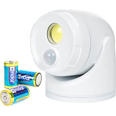 Northpoint Projecteur LED à batterie avec détecteur de mouvement et piquet 5000 K blanc neutre 450 lm Minuteur intégré Piles D incluses (blanc) Northpoint Projecteur LED à batterie avec détecteur de mouvement et piquet 5000 K blanc neutre 450 lm Minuteur intégré Piles D incluses (blanc)