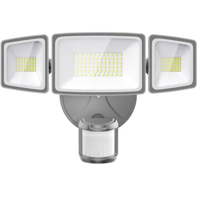 Onforu 55W 5000 LM Projecteur LED Détecteur de Movement, IP65 Etanche Spot Lampe 3 Tête, 6500K Blanc Froid Éclairage de Sécurité Extérieur PIR pour Jardin, Cour, Entrée, Terrace Onforu 55W 5000 LM Projecteur LED Détecteur de Movement, IP65 Etanche Spot Lampe 3 Tête, 6500K Blanc Froid Éclairage de Sécurité Extérieur PIR pour Jardin, Cour, Entrée, Terrace