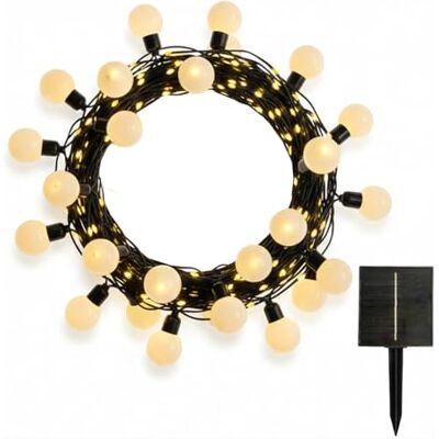 Lumisky Guirlande lumineuse solaire globes et micro LED blanc chaud BILLY WARM WHITE MIX 13 modes 14m Lumisky Guirlande lumineuse solaire globes et micro LED blanc chaud BILLY WARM WHITE MIX 13 modes 14m