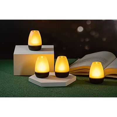 Northpoint Lot de 4 lampes LED Lounge Lights Avec capteur tactile Sans fil Pour intérieur et extérieur Effet vacillant RGBW Avec station de charge Noir mat Northpoint Lot de 4 lampes LED Lounge Lights Avec capteur tactile Sans fil Pour intérieur et extérieur Effet vacillant RGBW Avec station de charge Noir mat