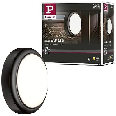 Paulmann 94188 Applique murale extérieur, IP44, 15W, 3000K, 230V, Plastique, Gris Paulmann 94188 Applique murale extérieur, IP44, 15W, 3000K, 230V, Plastique, Gris