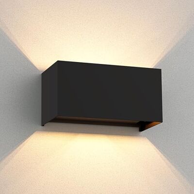 ledscom.de Applique murale CUBEL pour l'extérieur, IP65, up/downlight, noir mat, carré, 2x G9 max. 10W ledscom.de Applique murale CUBEL pour l'extérieur, IP65, up/downlight, noir mat, carré, 2x G9 max. 10W