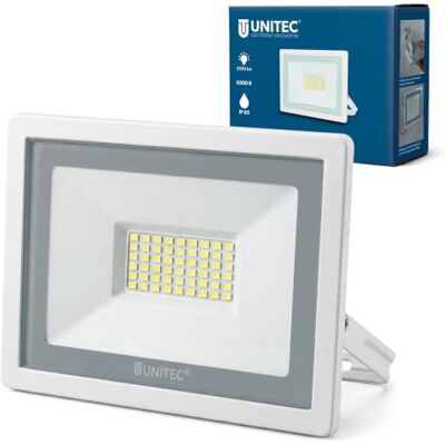 Unitec Spot LED 30 W 2400 lm avec raccordement par câble et support de montage rapide, 6500 K, blanc, IP65, aluminium moulé sous pression, verre de sécurité, classe d'efficacité énergétique A+ Unitec Spot LED 30 W 2400 lm avec raccordement par câble et support de montage rapide, 6500 K, blanc, IP65, aluminium moulé sous pression, verre de sécurité, classe d'efficacité énergétique A+