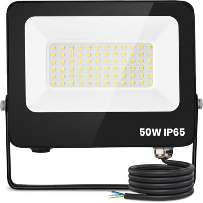 Aigostar Projecteur LED Extérieur 50W,4500 lm Blanc Froid 6500K Spot LED Extérieur économiseur d'énergie 85%,IP65 Imperméable lumière de Sécurité,pour Jardin,Patio,Cour,Garage Aigostar Projecteur LED Extérieur 50W,4500 lm Blanc Froid 6500K Spot LED Extérieur économiseur d'énergie 85%,IP65 Imperméable lumière de Sécurité,pour Jardin,Patio,Cour,Garage