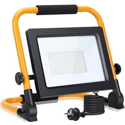 Aigostar Projecteur de Chantier LED 50W,4480LM,Lampe Chantier avec Prise,étanchéité e Portable,Lampe de Travail Mince et Léger, Rotation à 360°,Super Brillante,Lumière Blanche 6500K Aigostar Projecteur de Chantier LED 50W,4480LM,Lampe Chantier avec Prise,étanchéité e Portable,Lampe de Travail Mince et Léger, Rotation à 360°,Super Brillante,Lumière Blanche 6500K