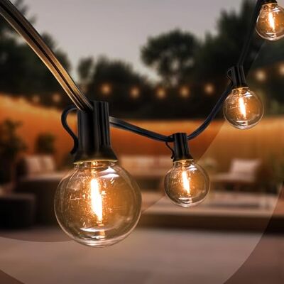 Ledvion LED Guirlande Lumineuse, 5.5M, IP44, 3W, 2700K, 12V, Blanc chaud, Guirlande Lumineuse Extérieure Électrique, Éclairage De Jardin, Étanche Ledvion LED Guirlande Lumineuse, 5.5M, IP44, 3W, 2700K, 12V, Blanc chaud, Guirlande Lumineuse Extérieure Électrique, Éclairage De Jardin, Étanche