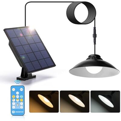 Aigostar Lampe Solaire Extérieur avec Télécommande 50W 500LM Dimmable Lumière Solaire Extérieur Étanchéité IP65, Batterie de grande capacité, Câble de 3 Meters pour intérieur/extérieur Aigostar Lampe Solaire Extérieur avec Télécommande 50W 500LM Dimmable Lumière Solaire Extérieur Étanchéité IP65, Batterie de grande capacité, Câble de 3 Meters pour intérieur/extérieur