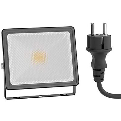 ledscom.de Projecteur de jardin LED FLIN pour l'extérieur, IP66, prise, noir, 11,5 W, 837lm, blanc chaud ledscom.de Projecteur de jardin LED FLIN pour l'extérieur, IP66, prise, noir, 11,5 W, 837lm, blanc chaud