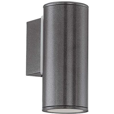 EGLO LED Applique murale extérieure Riga, lampe murale 1 flamme en acier galvanisé, couleur anthracite, IP44 EGLO LED Applique murale extérieure Riga, lampe murale 1 flamme en acier galvanisé, couleur anthracite, IP44