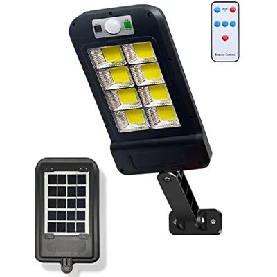 MAGIC SELECT Réverbère Solaire 160LEDs avec Détecteur de Mouvement. Lampe Solaire LED d'extérieur. Ampoule Étanche IP65 pour Jardin, Terrasse, allée, Garage. MAGIC SELECT Réverbère Solaire 160LEDs avec Détecteur de Mouvement. Lampe Solaire LED d'extérieur. Ampoule Étanche IP65 pour Jardin, Terrasse, allée, Garage.