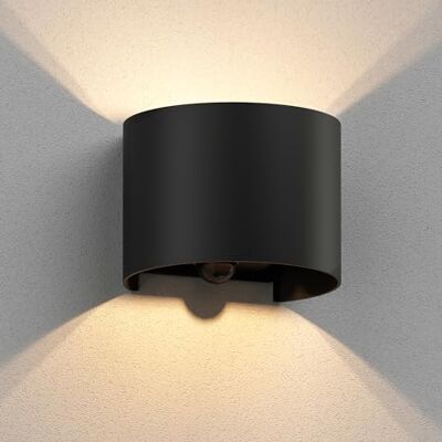 ledscom.de Applique murale RUNEL pour l'extérieur, IP65, up/downlight, détecteur de mouvement, noir mat, ronde, 1x G9 max. 10W ledscom.de Applique murale RUNEL pour l'extérieur, IP65, up/downlight, détecteur de mouvement, noir mat, ronde, 1x G9 max. 10W