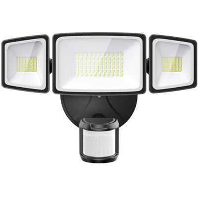 Onforu 55W 5000 LM Projecteur LED Détecteur de Movement, IP65 Etanche Spot Lampe 3 Tête, 6500K Blanc Froid Éclairage de Sécurité Extérieur PIR pour Jardin, Cour, Entrée, Terrace Onforu 55W 5000 LM Projecteur LED Détecteur de Movement, IP65 Etanche Spot Lampe 3 Tête, 6500K Blanc Froid Éclairage de Sécurité Extérieur PIR pour Jardin, Cour, Entrée, Terrace