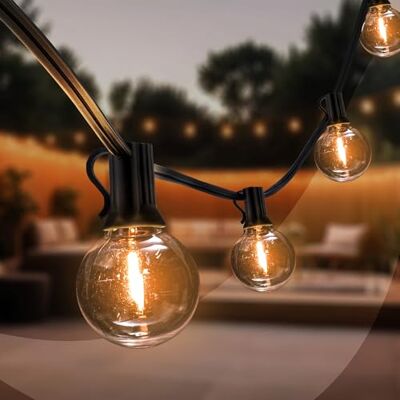 Ledvion Guirlande LED, 45M, 75x E12 LED, Étanche IP44, 22,5W, 2700K, Guirlande Extérieure Ledvion Guirlande LED, 45M, 75x E12 LED, Étanche IP44, 22,5W, 2700K, Guirlande Extérieure