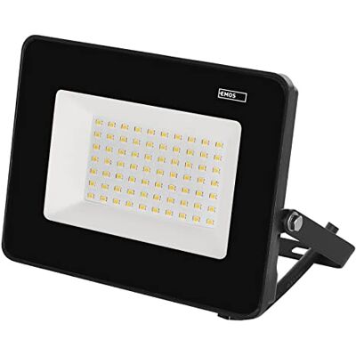 EMOS Spot LED SIMPO 50 W IP65 pour pièces humides ou extérieures, super lumineux 4500 lm, blanc neutre 4000 K, durée de vie 20 000 heures, avec câble de raccordement cm, ZS2242, noir, 50 W EMOS Spot LED SIMPO 50 W IP65 pour pièces humides ou extérieures, super lumineux 4500 lm, blanc neutre 4000 K, durée de vie 20 000 heures, avec câble de raccordement cm, ZS2242, noir, 50 W