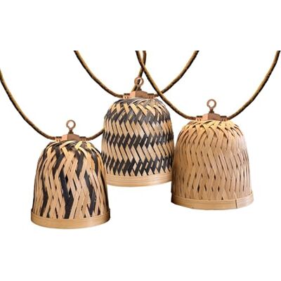 Lumisky Guirlande lumineuse extérieur raccordable 10 abat-jour naturels en bambou LINA LIGHT HYBRID LED blanc chaud 8m solaire et sur secteur Lumisky Guirlande lumineuse extérieur raccordable 10 abat-jour naturels en bambou LINA LIGHT HYBRID LED blanc chaud 8m solaire et sur secteur