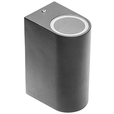 GTV TIAGO Applique Lampe Luminaire Exterieur Murale pour Façade Culot GU10 Couleur : Noir IP54 GTV TIAGO Applique Lampe Luminaire Exterieur Murale pour Façade Culot GU10 Couleur : Noir IP54
