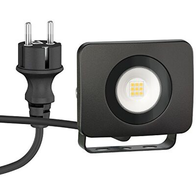 ledscom.de Projecteur de jardin LED WEGA pour l'extérieur, IP44, prise, noir, 10 W, 935lm, blanc chaud ledscom.de Projecteur de jardin LED WEGA pour l'extérieur, IP44, prise, noir, 10 W, 935lm, blanc chaud