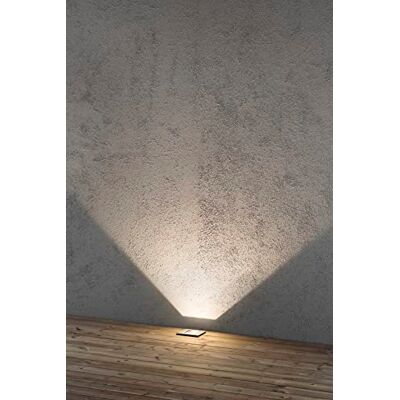 Konstsmide Spot LED encastrable au sol haute puissance avec sortie de lumière réglable (acier inoxydable 304, transparent Konstsmide Spot LED encastrable au sol haute puissance avec sortie de lumière réglable (acier inoxydable 304, transparent
