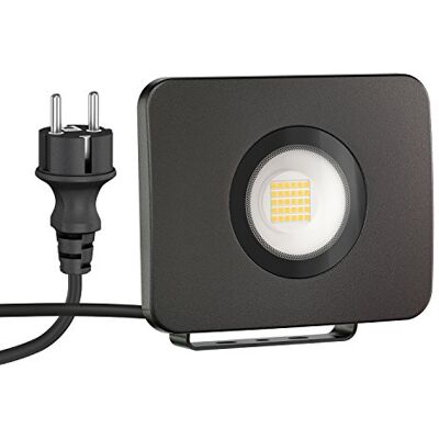 ledscom.de Projecteur de jardin LED WEGA pour l'extérieur, IP44, fiche, noir, 29,6 W, 2361lm, blanc chaud ledscom.de Projecteur de jardin LED WEGA pour l'extérieur, IP44, fiche, noir, 29,6 W, 2361lm, blanc chaud