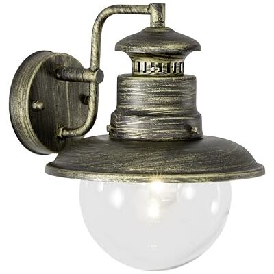 Brilliant Lampe Artu Applique murale d'extérieur à suspendre Noir/doré 1 x A60, E27, 60 W, convient pour lampes normales (non incluses) Indice de protection IP 44 – Protection contre les éclaboussures Brilliant Lampe Artu Applique murale d'extérieur à suspendre Noir/doré 1 x A60, E27, 60 W, convient pour lampes normales (non incluses) Indice de protection IP 44 – Protection contre les éclaboussures