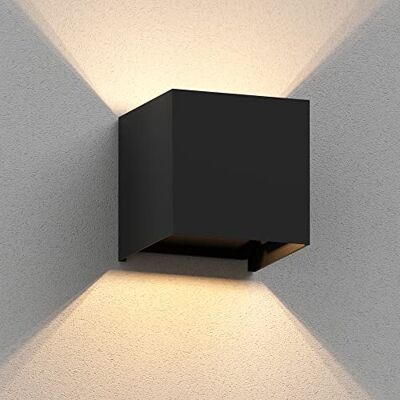 ledscom.de Applique murale CUBEL pour l'extérieur, IP65, up/downlight, noir mat, carré, 1x G9 max. 10W ledscom.de Applique murale CUBEL pour l'extérieur, IP65, up/downlight, noir mat, carré, 1x G9 max. 10W
