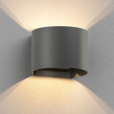 ledscom.de Applique murale RUNEL pour l'extérieur, IP65, up/downlight, anthracite mat, ronde, 1x G9 max. 10W ledscom.de Applique murale RUNEL pour l'extérieur, IP65, up/downlight, anthracite mat, ronde, 1x G9 max. 10W