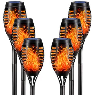 LQWELL Lampe Torche Solaire pour Jardin Extérieur, Lot de 6, Lampe de Chemin à 12 LED avec Effet Flamme Solaire, étanche IP65 pour pelouse (lot de 6) LQWELL Lampe Torche Solaire pour Jardin Extérieur, Lot de 6, Lampe de Chemin à 12 LED avec Effet Flamme Solaire, étanche IP65 pour pelouse (lot de 6)
