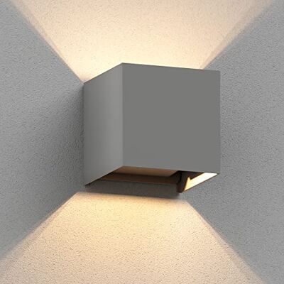 ledscom.de Applique murale CUBEL pour l'extérieur, IP65, up/downlight, gris mat, carrée, 1x G9 max. 10W ledscom.de Applique murale CUBEL pour l'extérieur, IP65, up/downlight, gris mat, carrée, 1x G9 max. 10W