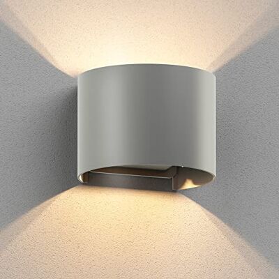 ledscom.de Applique murale RUNEL pour l'extérieur, IP65, up/downlight, gris mat, rond, 1x G9 max. 10W ledscom.de Applique murale RUNEL pour l'extérieur, IP65, up/downlight, gris mat, rond, 1x G9 max. 10W