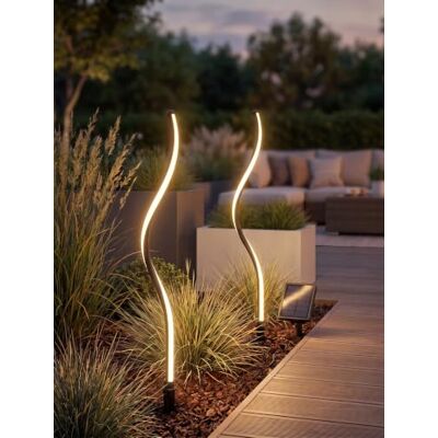 Northpoint Lot de 2 piquets de jardin solaires à LED Lumière blanche chaude Résistant aux intempéries Capteur crépusculaire (torsadé) Northpoint Lot de 2 piquets de jardin solaires à LED Lumière blanche chaude Résistant aux intempéries Capteur crépusculaire (torsadé)