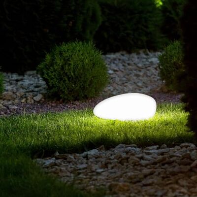 BEPER P207ILO241 Lampe solaire de jardin LED RGB, Lumière solaire extérieure automatique IP44, Lampe décorative en forme de pierre ou de sphère, charge solaire, avec piquet pour fixation. BEPER P207ILO241 Lampe solaire de jardin LED RGB, Lumière solaire extérieure automatique IP44, Lampe décorative en forme de pierre ou de sphère, charge solaire, avec piquet pour fixation.