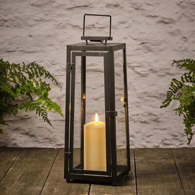 Lights4fun Grande Lanterne Solaire Noire de 40 cm en Métal avec Bougie LED Décoration pour Jardin Balcon Patio Extérieur Lights4fun Grande Lanterne Solaire Noire de 40 cm en Métal avec Bougie LED Décoration pour Jardin Balcon Patio Extérieur