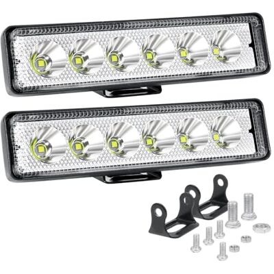 Willpower 2PCS Phare de Travail LED 15cm 6'' 18W Projecteur 12/24V Etanche IP67 Spot pour Voitures, Camions, Tracteurs, SUV, Bateaux, Quad et Véhicules Willpower 2PCS Phare de Travail LED 15cm 6'' 18W Projecteur 12/24V Etanche IP67 Spot pour Voitures, Camions, Tracteurs, SUV, Bateaux, Quad et Véhicules