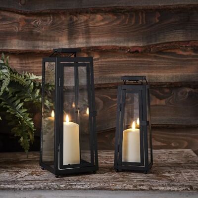 Lights4fun Lot de 2 Lanternes Solaires Noires en Métal Noir avec TruGlow® Bougie LED Décoration pour Jardin Balcon Patio Extérieur Lights4fun Lot de 2 Lanternes Solaires Noires en Métal Noir avec TruGlow® Bougie LED Décoration pour Jardin Balcon Patio Extérieur