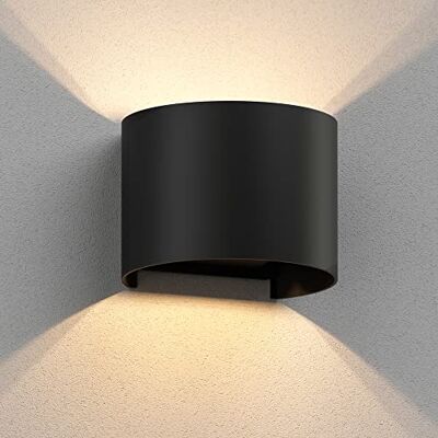 ledscom.de Applique murale RUNEL pour l'extérieur, IP65, up/downlight, noir mat, rond, 1x G9 max. 10W ledscom.de Applique murale RUNEL pour l'extérieur, IP65, up/downlight, noir mat, rond, 1x G9 max. 10W