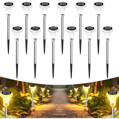 Anmossi Lampe Solaire Exterieur,12 Pièces Lampes de Chemin Solaires,IP65 Étanche Lampe Solaire Jardin pour Terrasse,Pelouse,Chemin,Cour et Paysage(Blanc Chaud) Anmossi Lampe Solaire Exterieur,12 Pièces Lampes de Chemin Solaires,IP65 Étanche Lampe Solaire Jardin pour Terrasse,Pelouse,Chemin,Cour et Paysage(Blanc Chaud)