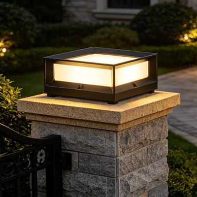 HMAKGG LED Lampe de Pilier Extérieur Aluminium Lampe Pilier Portail Extérieur IP55 Étanche Lampadaire de Jardin Lanterne, Noir Lampe de Jardin Extérieur Avec Plaque de Base Carrée Lampe de Chemin, M HMAKGG LED Lampe de Pilier Extérieur Aluminium Lampe Pilier Portail Extérieur IP55 Étanche Lampadaire de Jardin Lanterne, Noir Lampe de Jardin Extérieur Avec Plaque de Base Carrée Lampe de Chemin, M