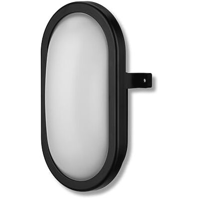 REV 2101030100 Plafonnier ovale à LED IP44 10 W jusqu'à 25 000 h Noir REV 2101030100 Plafonnier ovale à LED IP44 10 W jusqu'à 25 000 h Noir