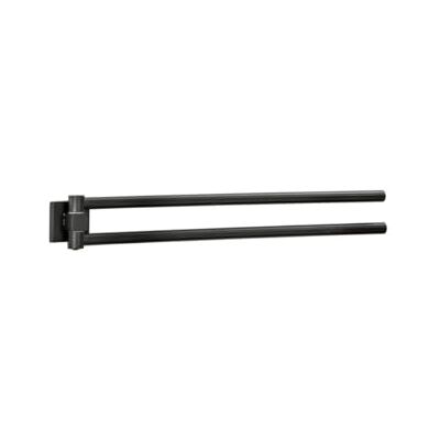 Fackelmann New York Porte-serviettes - Noir, 2 Barres Mobiles Fackelmann New York Porte-serviettes - Noir, 2 Barres Mobiles
