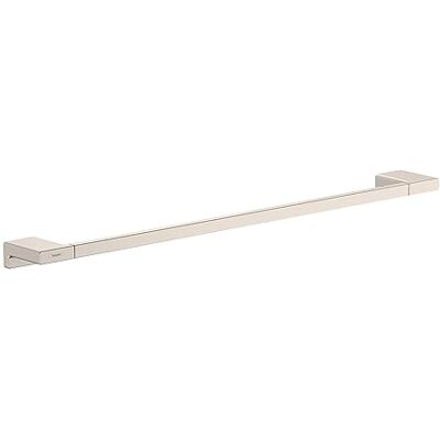 Hansgrohe AddStoris Modern Towel Bar, 24" in Brushed Nickel, 41747820 Hansgrohe AddStoris Modern Towel Bar, 24" in Brushed Nickel, 41747820